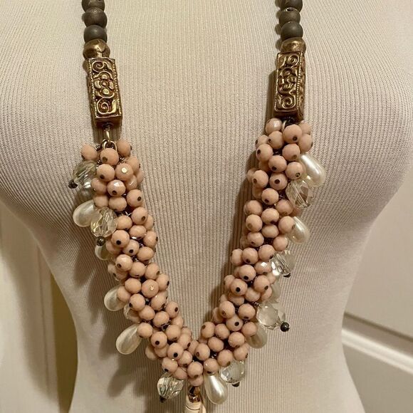 Boho Tassel Necklace Beaded Statement - Picture 3 of 4